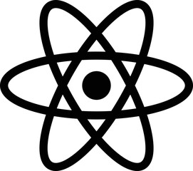 atom symbol on a white background . molecule icon symbol