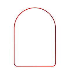 red banner semi circle frame and topic