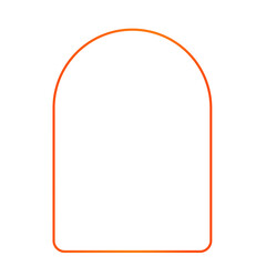 orange banner semi circle frame and topic