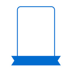 blue banner flag frame and topic