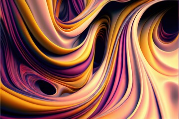 Fototapeta premium Abstract fractal background. AI generated art illustration. 