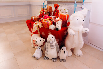 christmas toys on the table