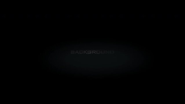 background 3D title word made with metal animation text on transparent black background