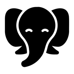 elephant glyph icon