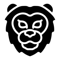 lion glyph icon