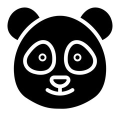 panda glyph icon