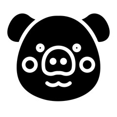 pig glyph icon