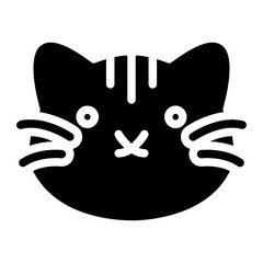 cat head glyph icon
