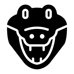 crocodile glyph icon