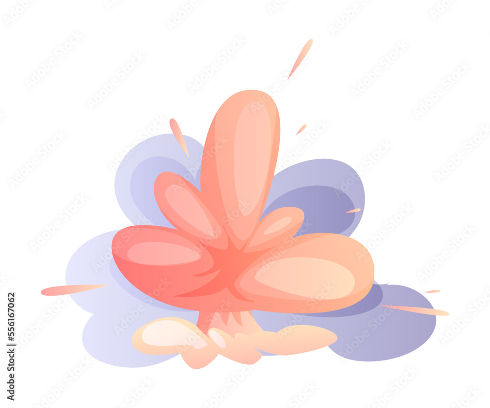 Poster explosion bang or splash effect as game object vector illustration