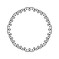 Doodle style decorative frame. Cute Vector illustration.