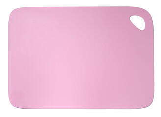 Empty plastic pink board on a white background,