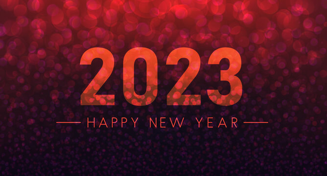 2023 happy new year sign on fogged glass.