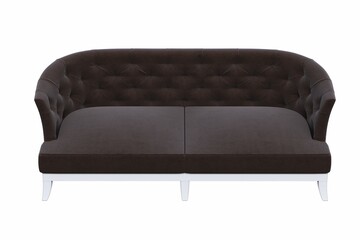 sofa isolated on white background, interior furniture, 3D illustration, cg render