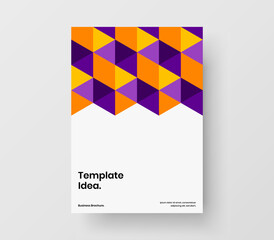 Fresh geometric pattern corporate identity illustration. Trendy postcard A4 design vector concept.