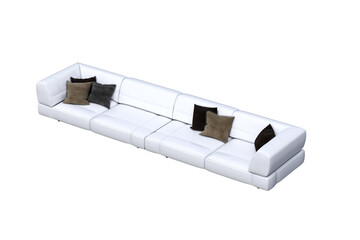 sofa isolate on a transparent background, interior furniture, 3D illustration, cg render