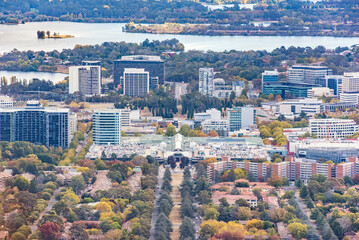 Cityscape of City Centre in Canberra, Australia