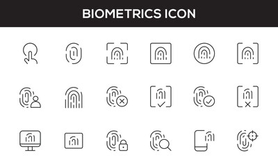 fingerprint unlock Biometrics Icon touch id Fingerprint vector icon, security symbol. Simple, flat design for web or mobile app ID app icon. Fingerprint vector illustration