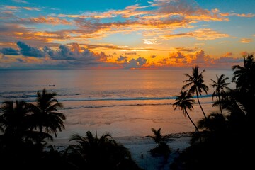 sunset on the beach