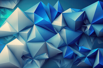 Blue Colors in Geometric Elements Business Planning. Template for a corporate cover. Background with triangles. Abstract polygonal raster for your design. Low poly background picture with a gradient f