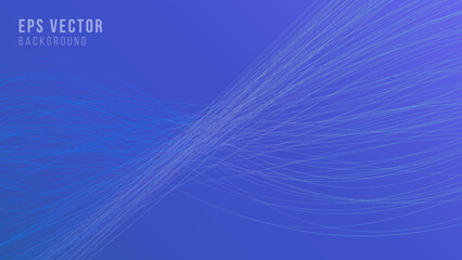 Abstract blue wavy lines vector background. Banner business template with dynamic wavy line