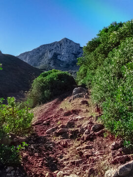 Mountain pass near the summit