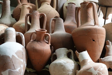 Fototapeta na wymiar An Ancient Greek Amphora. Wine and Grain Storage Vessel