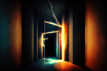 lighted vacant space. Generative AI