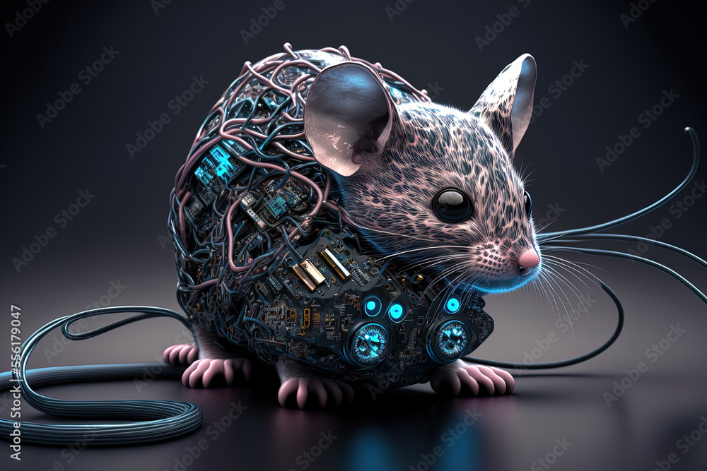 Aufkleber connected vps mouse. generative ai