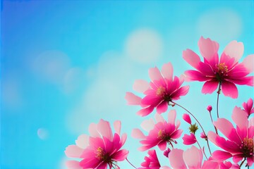 Chamomile daisy flower on blurred bokeh background