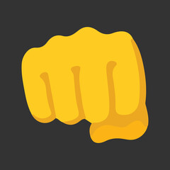 Oncoming Fist vector icon. Isolated punch, fist-bump sign emoji label sign design.