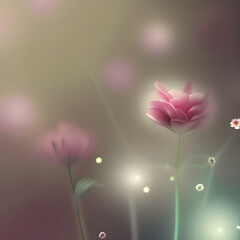 Fototapeta premium 芸術性あふれる抽象的な花のイメージ, Generative AI.