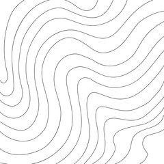 Black on white contours vector topography stylized height of the lines. The concept of a conditional geography scheme and the terrain path. 1x1 Size. Map on land vector terrain Illustration.
