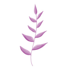 Fototapeta na wymiar Purple Leaf Illustration