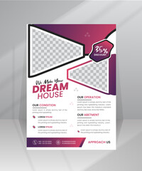 Build Dream House Flyer template for construction Company