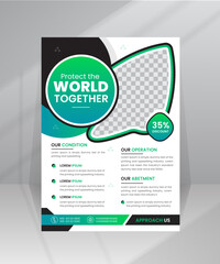 Protect World green World Flyer Nature template