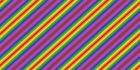 Diagonal rainbow pattern. Vector for print or wallpaper, seamless surfaces and stylish illustration.