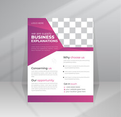 Colorful Business flyer, Brochure design, cover modern layout, annual report, proposal, Poster Template for Multipurpose