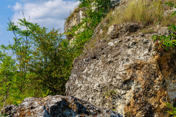 Wild rocky and mountainous nature of Eastern Europe. Landscape background