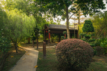 Beautiful bushes at the China Malaysia Friendship Garden in putrajaya malaysia