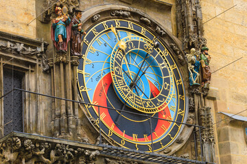 Prague astronomical clock close-up. The main attraction of the capital of the Czech Republic....