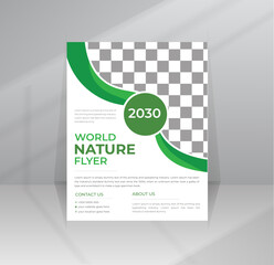 Protect World, Save World Nature Flyer template with photo