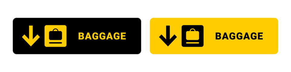baggage airport sign vector or baggage airport sign isolated on white background. Best baggage airport sign vector. baggage airport icon vector for content about airport. The best sign isolated.