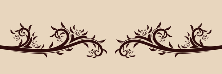 ornament vector design with plants concept