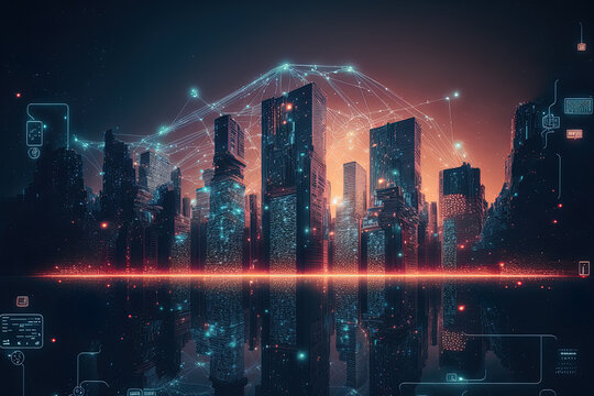 big data connection technology concep. Generative AI