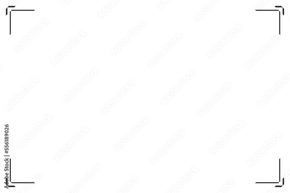 Aufkleber rectangle of frame border vector. design stripe black on white background. design print for illustra