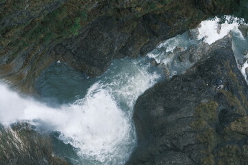 waterfall in the mountains