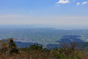 天山からみた景色「佐賀県」