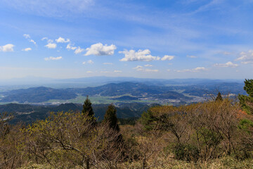 Fototapeta na wymiar 天山からみた景色「佐賀県」
