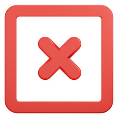 3d decline square button